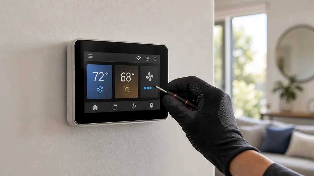 Mitsubishi kumo cloud app and MHK2 thermostat controlling an Arcadia mini-split